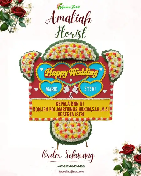 Papan Bunga Pernikahan Sinarjati